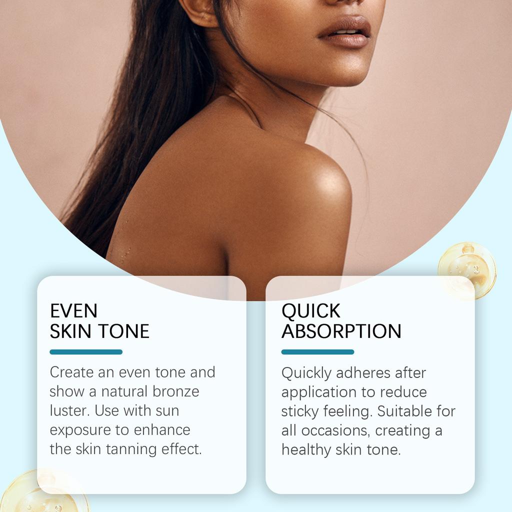 Летний пляжный бронзер тон кожи увлажняющий крем для загара тела