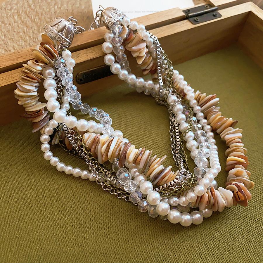 European and American Pearl Beaded Necklace, Simple and Exquisite Collarbone Chain, Light Luxury and High-end Versatile Necklace