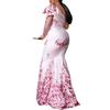 Новая европейская и американская женская одежда платье-желание INS с принтом тканое сращивание платье-русалка