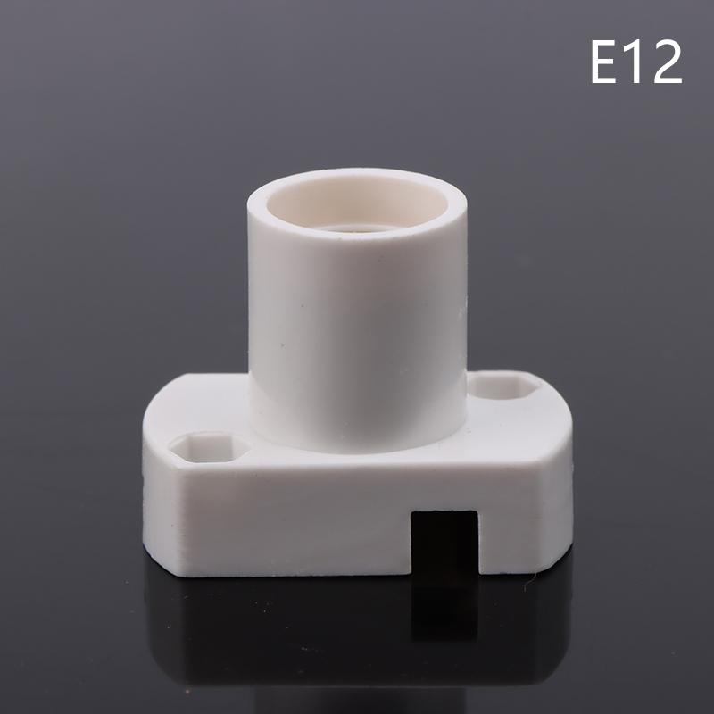 1 шт. Белый мини-винтовой цоколь лампы E12 E14 E17 Supporto патрон лампы патрон адаптер держатель лампы цоколь аксессуары