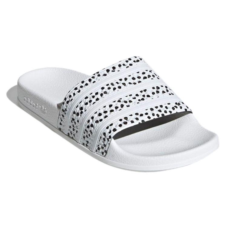 adidas Adilette Slide Polka - Белые женские кроссовки Cloud-White Core-Black FX5922