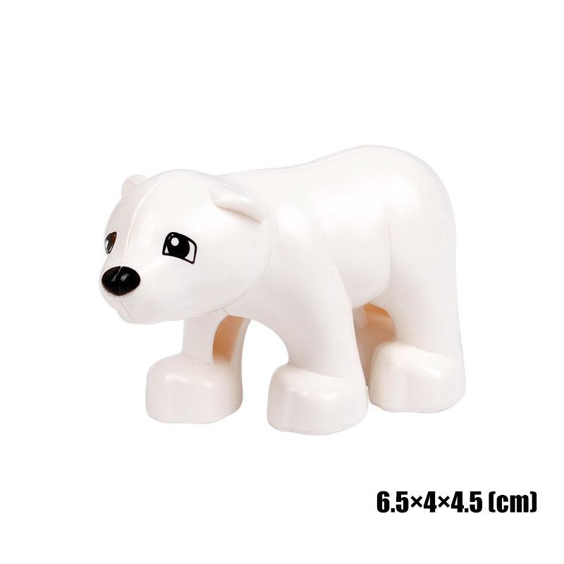 Big Size Building Blocks Animal Accessorie Compatible Duplo Rabbit Fish Bear Chicken Pig Duck Dog Cat Horse Cow Sheep Toys Gifts