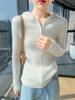 Autumn/Winter 100% Wool Hooded Pullover Sweater: Loose Knit Top Base Layer Hoodie