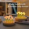 1 креативный ночник-тюльпан из 9 предметов, набор для самостоятельного изготовления, настольная лампа ручной работы, подходит для украшения комнаты и спальни, фоновое освещение