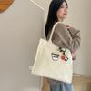 2025 New Simple Canvas Large-capacity Commuter Bag Fashionable Tote Bag Women's Casual Simple Foreign Shoulder Bag