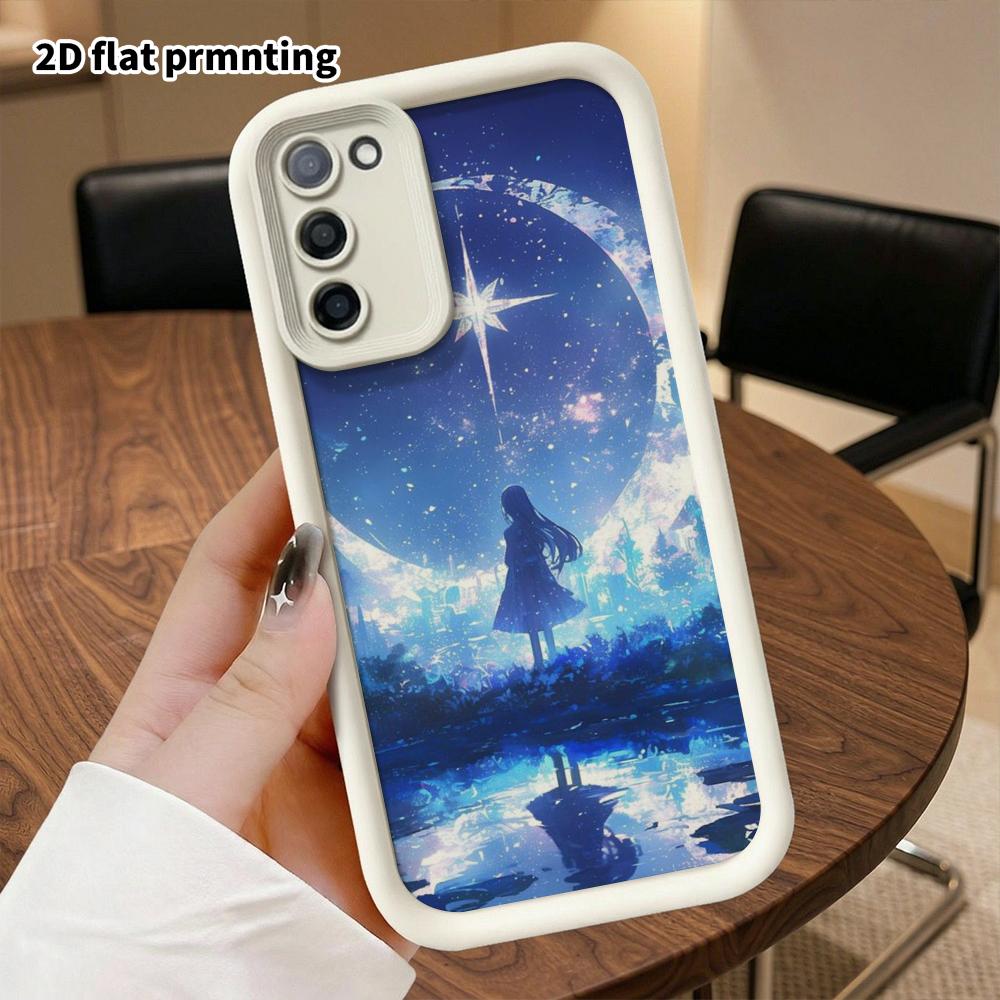 Чехол для телефона: 2D плотный защитный чехол с бортиками для Samsung Galaxy A34 A35 M05 M06 S20 S22 S21 FE Plus 5G, эффект отражения воды, подарок на Рождество и Хэллоуин