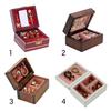 Furniture Dolls Accessories Miniature Scene Model Vintage Jewel Case Doll Jewelry Box With Mirror