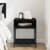Nightstand Black Oak Look 40 x 40 x 50 cm Engineered Wood