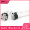 50PCS Professional Push Button Vertical Self-reset Tactile Micro Switch Tact Switch Power Switch