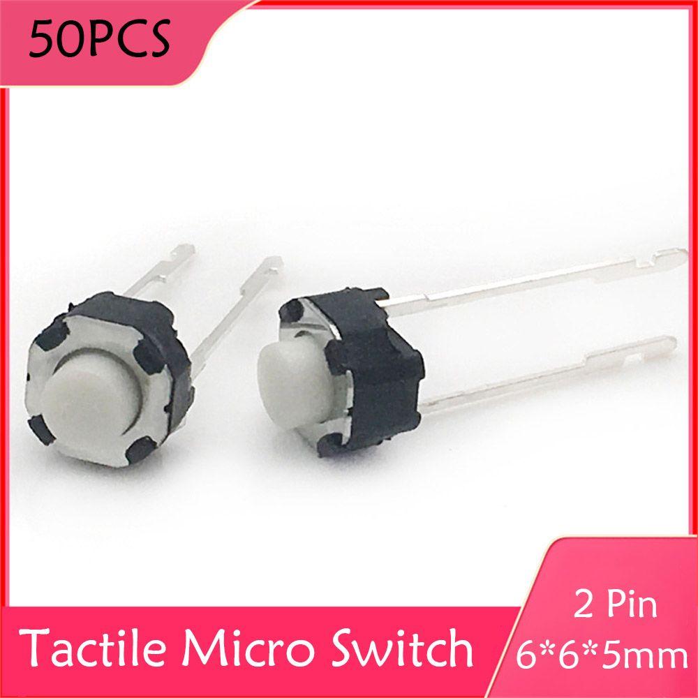50PCS Professional Push Button Vertical Self-reset Tactile Micro Switch Tact Switch Power Switch