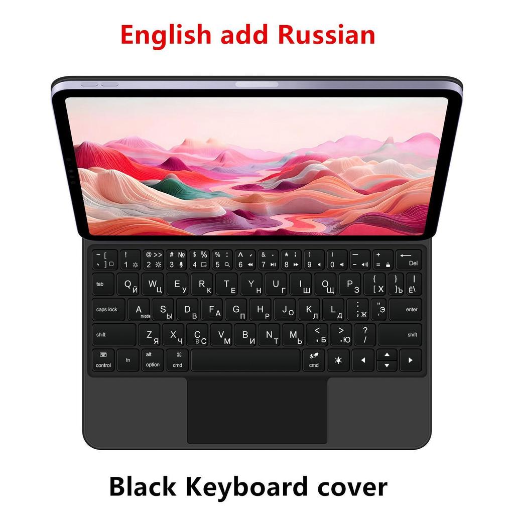 Магнитный чехол-клавиатура Bluetooth для iPad 10/11 Magic Keyboard 10,9 дюйма - Поддерживает русский, японский, корейский и немецкий языки