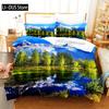 Город у моря Комплект постельного белья Пододеяльник Комплект 3D Постельное белье Цифровая печать Размер Queen Комплект для кровати Модный дизайн