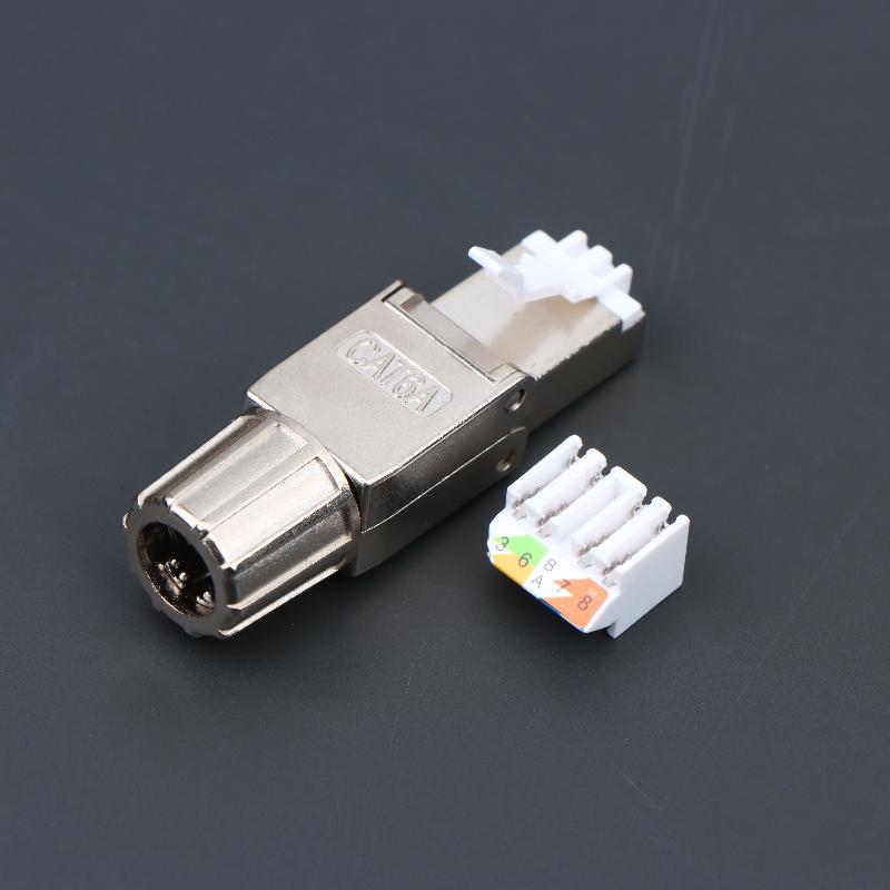 1 шт. Инструмент для разъемов Cat7 Cat6A Cat8 RJ45 Безвинтовой Цинк-сплав Экранированные Ethernet-терминаторы