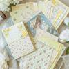 50Pcs Clear Plant Flower Pattern Material Paper Forest Fresh Style Journal Scrapbook Scene Decor Supplies
