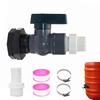 Набор для сбора дождевой воды с краном для улицы Комплект с ПВХ-аксессуарами для дождевой воды Соединитель для уличных кранов стандартного 3/4-дюймового диаметра