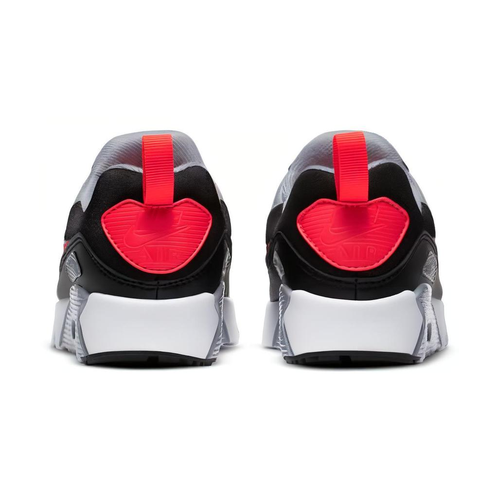 Nike Air Max 90 Низкие с круглым носком Детские Беговые Кроссовки Серый Черный Красный Дети Возраст 3 7 Лет 881927-024