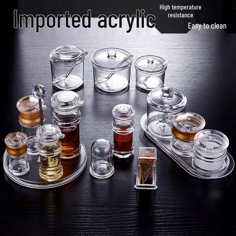 Huihuang Acrylic Plastic Condiment Jars and Bottles