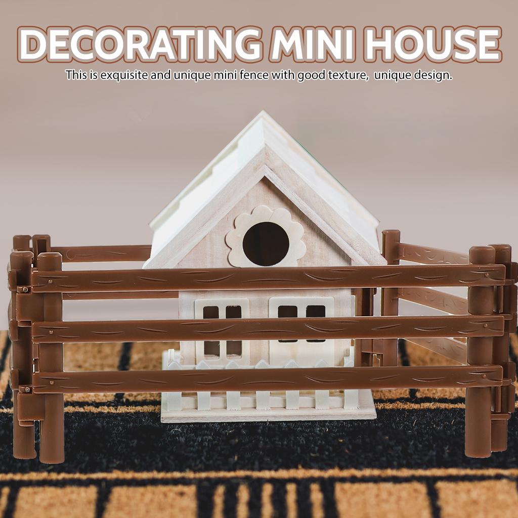 2 Pcs Animal Enclosure Toys Fence Farm Figures Barn Sheep Corral Panel Miniature Simulated Cake Sand Table