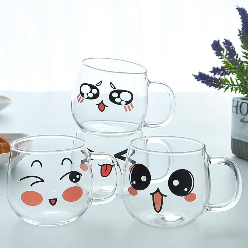 Creative Emoji Glass Cup - Big Belly Ins Gift, Cute Coffee Mug