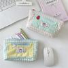 Cute Contrast Color Plaid Dopamine Large Capacity Pencil Case Storage Bag Student Stationery Supply Pouch Girl Cosmetic Bag Gift