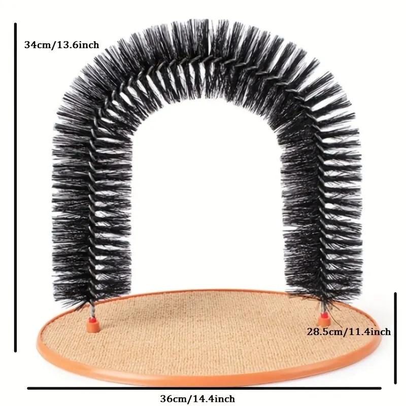 Игрушка для кошек Arch Self Groom Балуйте кошек с массажной щеткой для ухода за волосами и когтеточкой Игрушка для кошек Интерактивные игрушки