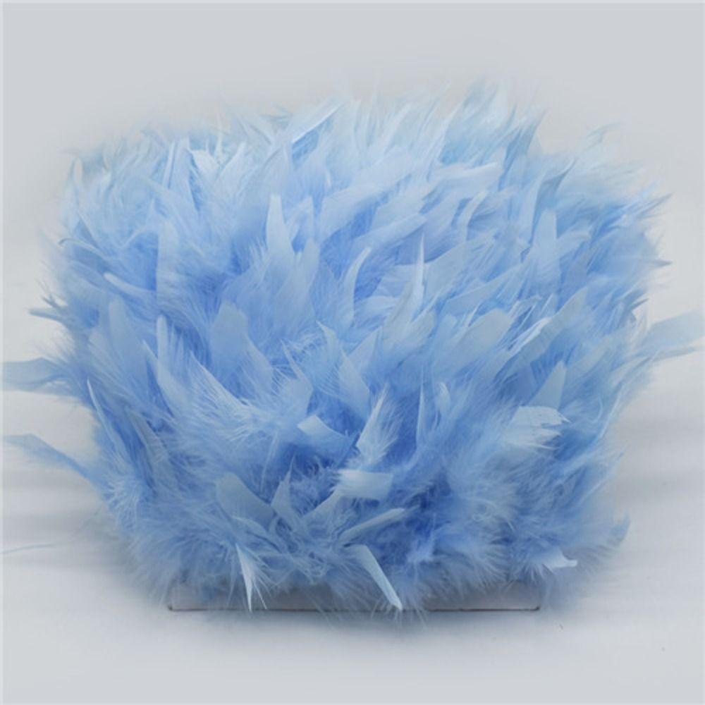1 Метр Свадебная Вечеринка Перья Отделка Швейная Декорация Ткань для Одежды Натуральные Перья Индейки