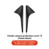 YZ Turn Signal Camera Trim Cover forTesla Model3Y 2025 2025 Accessories Side Leaf Board Protector ABS Matte Carbon Fiber Pattern