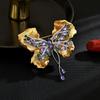 Women's Light Luxury Design Fashionable And Versatile Inlaid Zircon Butterfly Brooch Elegant And Niche Design Sense Brooch