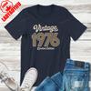 Retro 1976 50th Birthday Gift For Unisexs Best Friend Bday 70s Vintage Shirt Unisex Allmatch Casual Style Printed Tshirt Tops