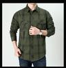 2024 Men's Winter Fleece-Lined Plaid Shirt – Plus Size, Long Sleeve, Casual Cotton Trendy Shirt