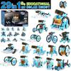 2024 DIY 29-in-1 Solar-Powered Self-Assembling Toy Car & Intelligent Robot Kit