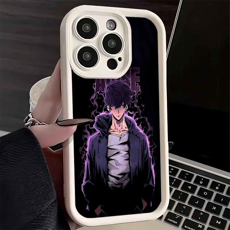Чехол для телефона iPhone 17 Air 16E 15 16 Pro Max S-Solos L-Levelings Аниме Чехол 14 Plus 13 12 Mini Мягкий Силиконовый Fundas