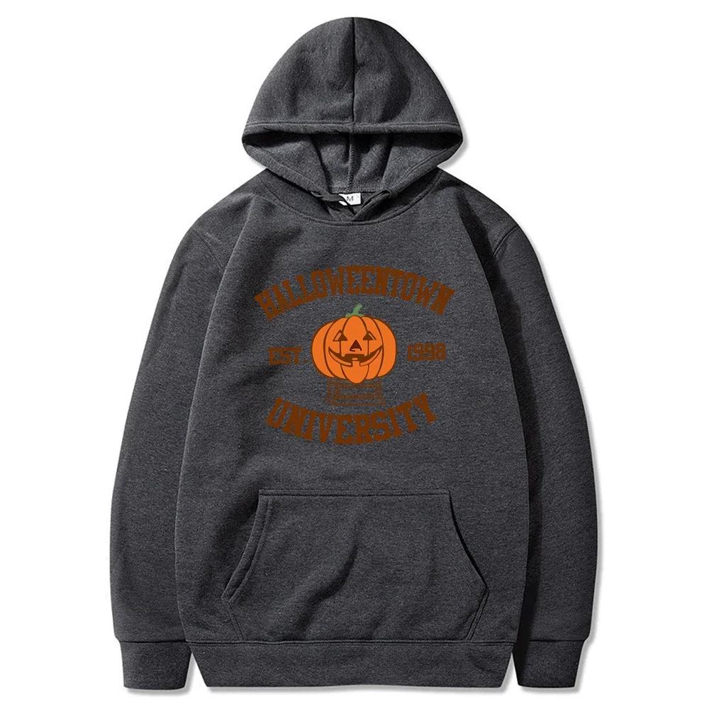 Halloweentown Hoodie Halloweentown Est 1998 Пуловер Vintage Halloween Town Осенний свитер унисекс Trendy Halloween Party Hoodies