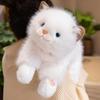 Meowing Calming Plush Kitten Doll, Lying Down Stuffed Animal Toy, Realistic Cat Plushie with Sound for Kids, Cuddly Companion Gift