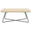 Bench with Button Tufting Cream 110 x 40 x 46 cm Fabric