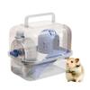 Breathable Hamster Transport Box Transparent Portable Cage for Guinea Pig Bunny Bird Small Pets