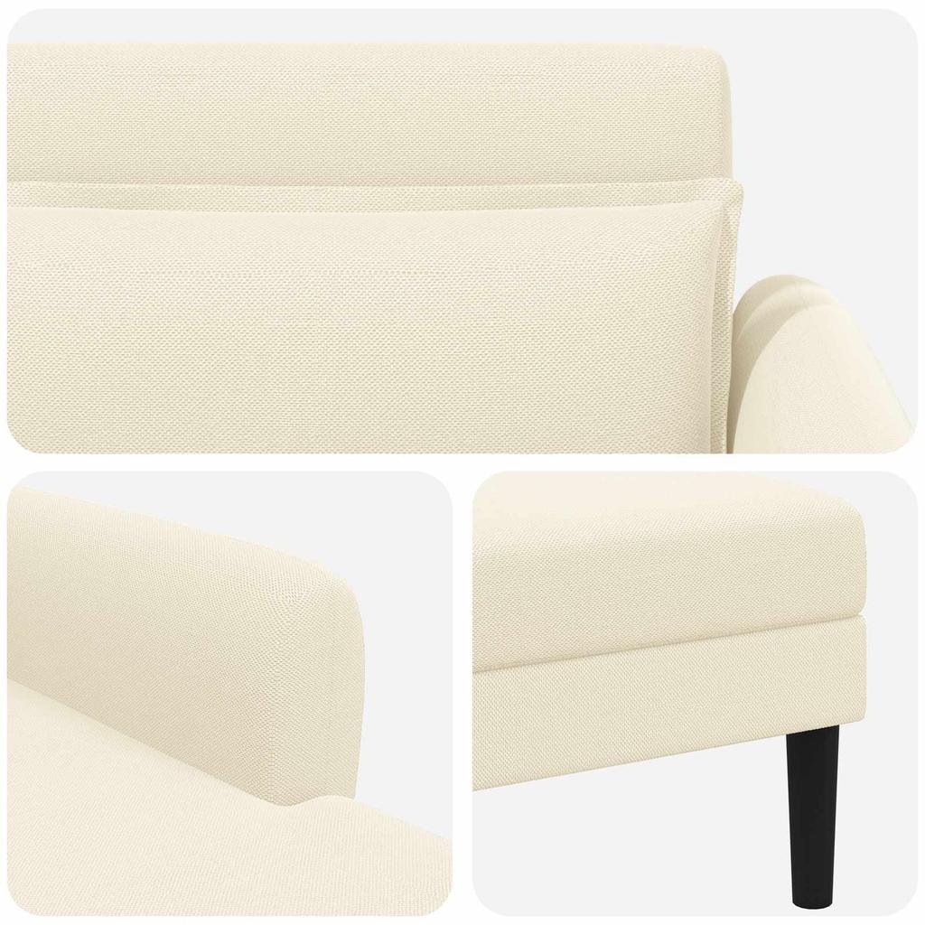 Chaise Lounge Cream Textured Velvet