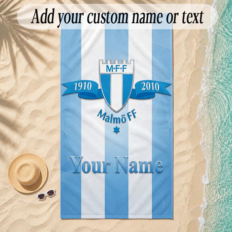 Beach TowelMalmö FF Custom Name Text Personalized Soft Towel for Beach Pool Indoor Home Decor Gift