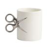 Керамическая кружка с ручкой в виде ножниц 350 мл, новинка, парикмахерская, чайная кружка для кофе, подарочная кружка с разноцветной глазурью