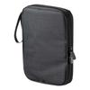 Sanwa Direct Gadget Cable and Charger Travel Pouch, Slim, Storage, Case, Large, Black, 200-BAGIN036BK