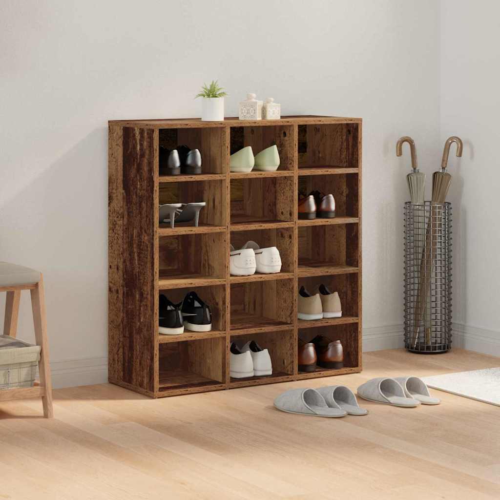 Shoe Cabinet 77.5 x 30 x 83.5 cm Engineered Wood Reclaimed Wood