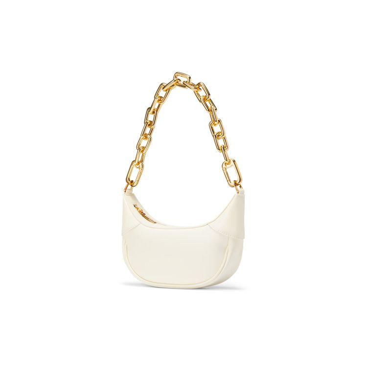 Charles & Keith Small CK Shiny Chunky Chain Versatile PU Handbag Women handbags Multi Pumpkin Cream CK2-20270927