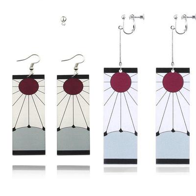 Серьги-лезвия Demon Slayer, зажим для ушей, крючок для ушей, косплей аниме