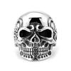 Exaggerated Stainless Steel Jewelry Retro Personality Oversized Skull Men'S Titanium Steel Ring