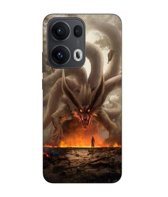 Чехол Maniacase для Oppo Reno 13 Pro 5G Наруто Курама