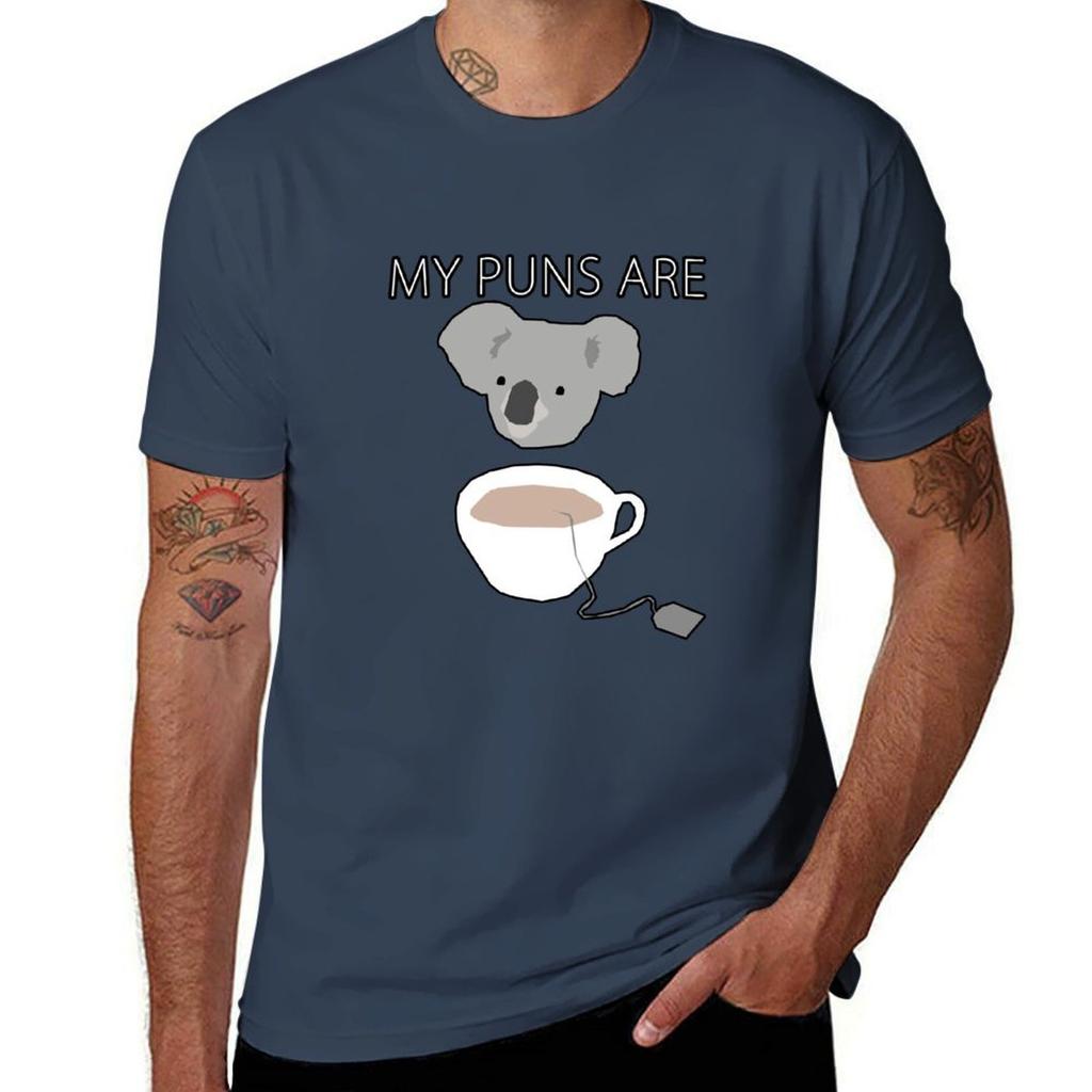 Koala Tea Puns Tshirt Plus Size Basic Short Sleeve Top Tshirt