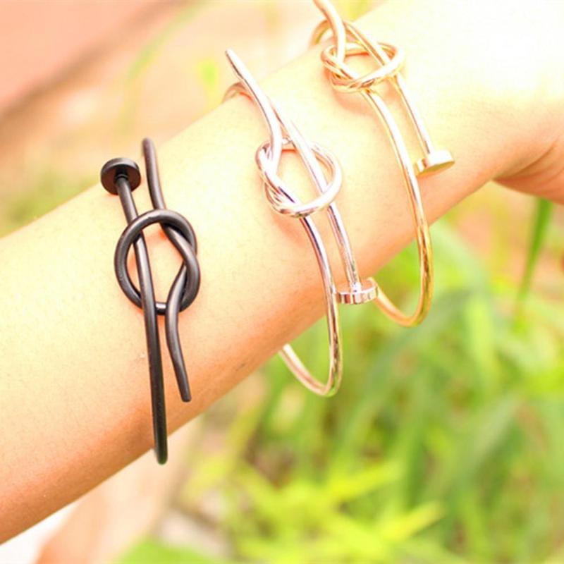 Mens Screw Bangle New Knot Hot Nail Womens Bracelet Fashion Stainless Steel Fighting Girl Ha