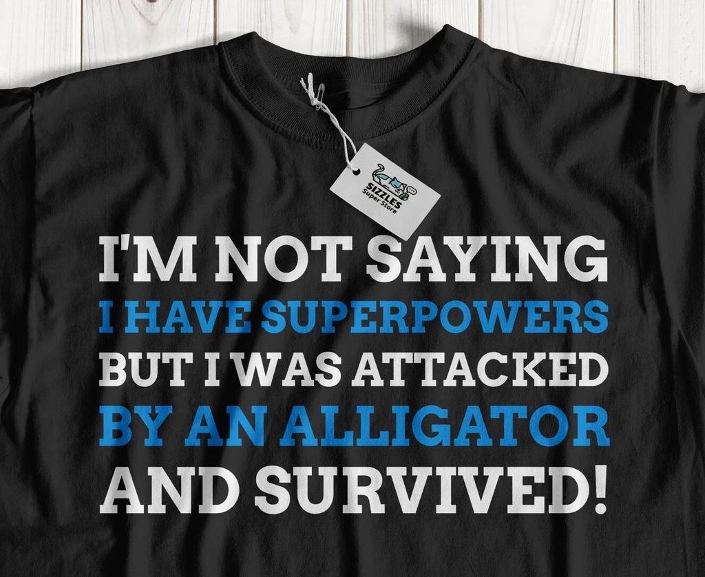 Unisex Funny Alligator Attack T-Shirt Florida Swamp Gifts Injury Joke Tee