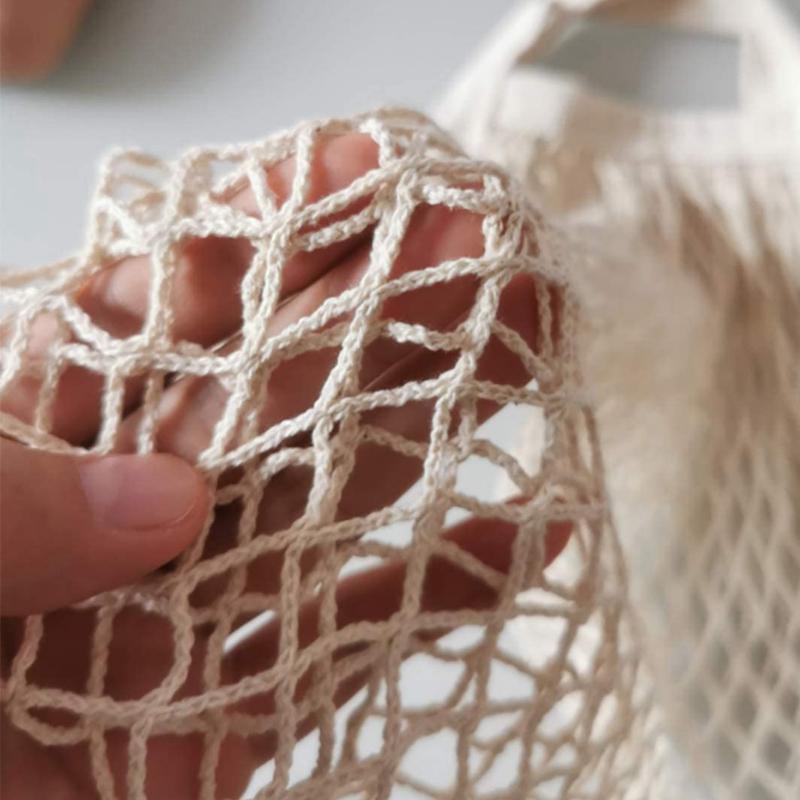 Портативные многоразовые пакеты для продуктов, сумка для фруктов и овощей, моющаяся хлопковая сетка, органический органайзер, сумка-тоут с короткой ручкой