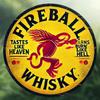 Винтажная металлическая жестяная вывеска Whiskey Fireball Декор для настенного искусства